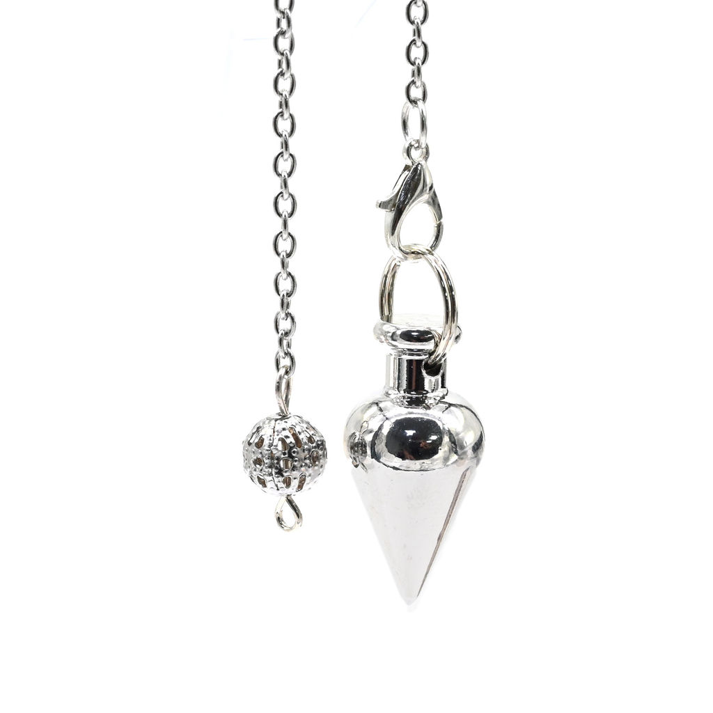 Маятник для биолокации на цепочке серебристый