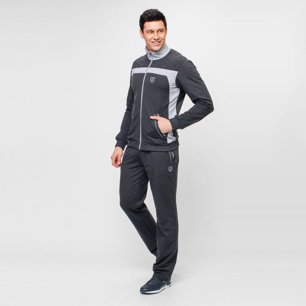 RODOS Спортивный костюм мужской весна/лето М-187 Синий/Меланж  фото 43