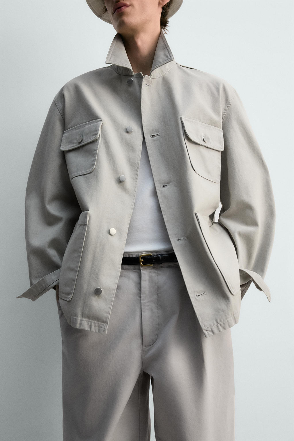 RELAXED FIT WASHED JACKET WITH POCKETS - Zara фото 5