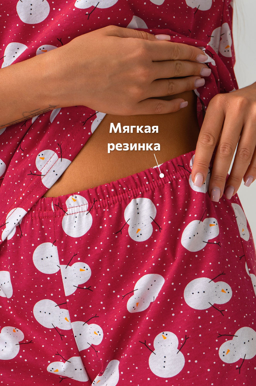 Женская новогодняя пижама с шортами Happyfox - Happy fox фото 5
