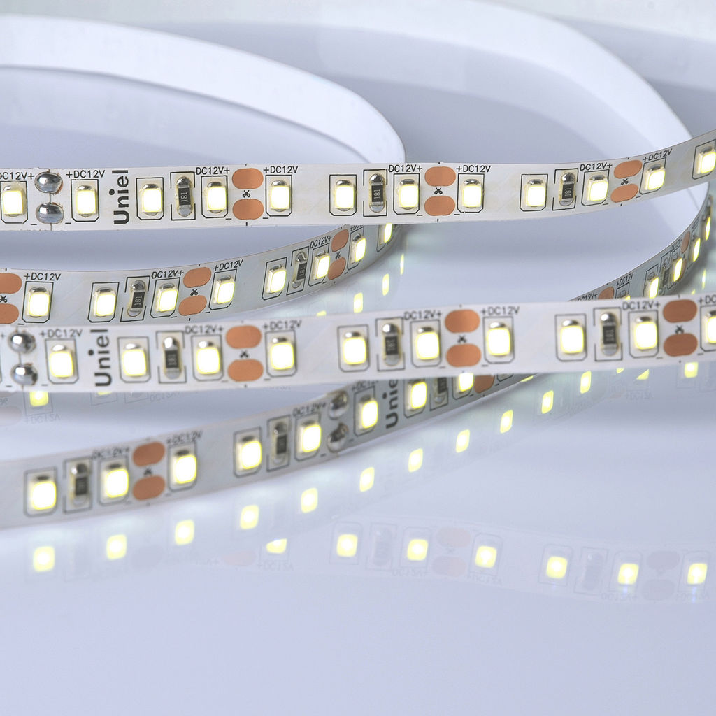 ULS-M13-2835-120LED/m-8mm-IP20-DC12V-9,6W/m-5M-6500K PROFI Гибкая светодиодная лента на самоклеящейся основе. Катушка 5м. в герметичной упаковке. Дневной свет (6500K). ТМ Uniel.