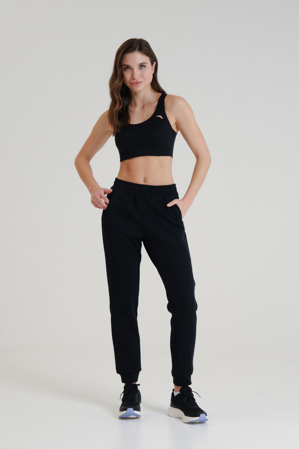 Брюки трикотажные удлиненные Черный - Anta фото 2