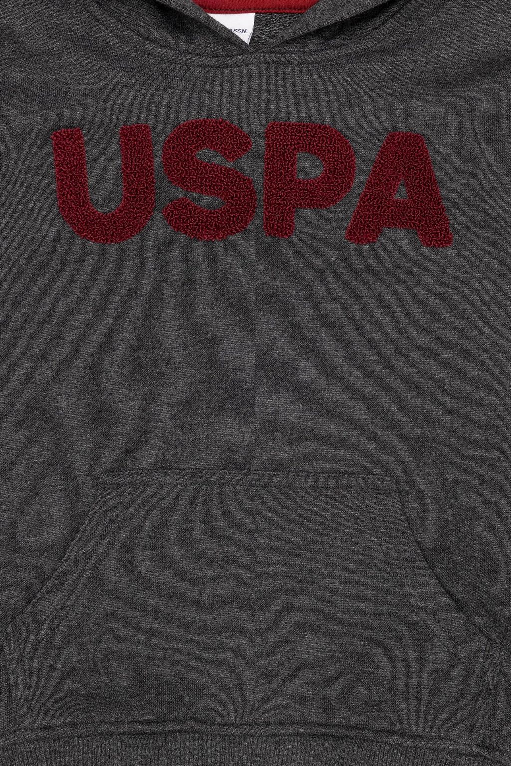 Черная толстовка с капюшоном для мальчиков Basic - U.s. polo assn фото 3