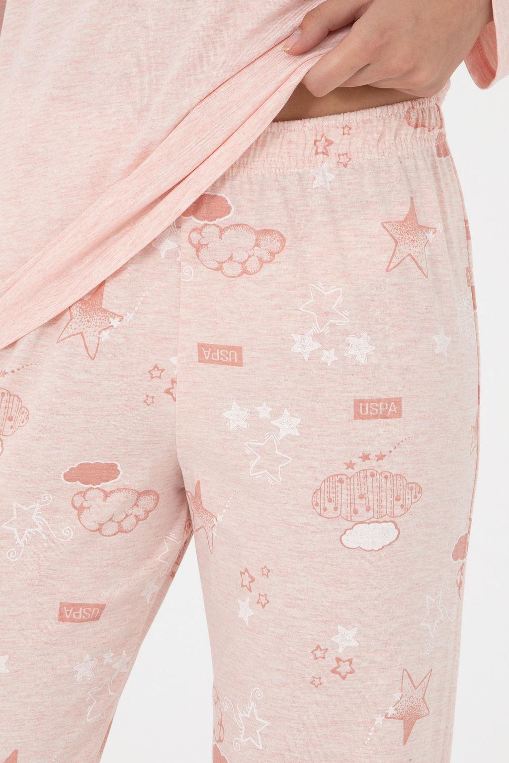 Женский розовый пижамный комплект Неожиданная скидка в корзине - U.s. polo assn фото 7