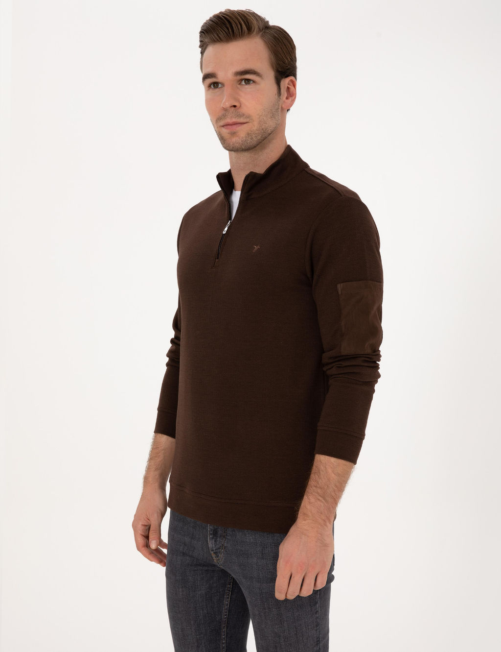 Koyu Kahverengi Regular Fit Sweatshirt - Cacharel фото 3