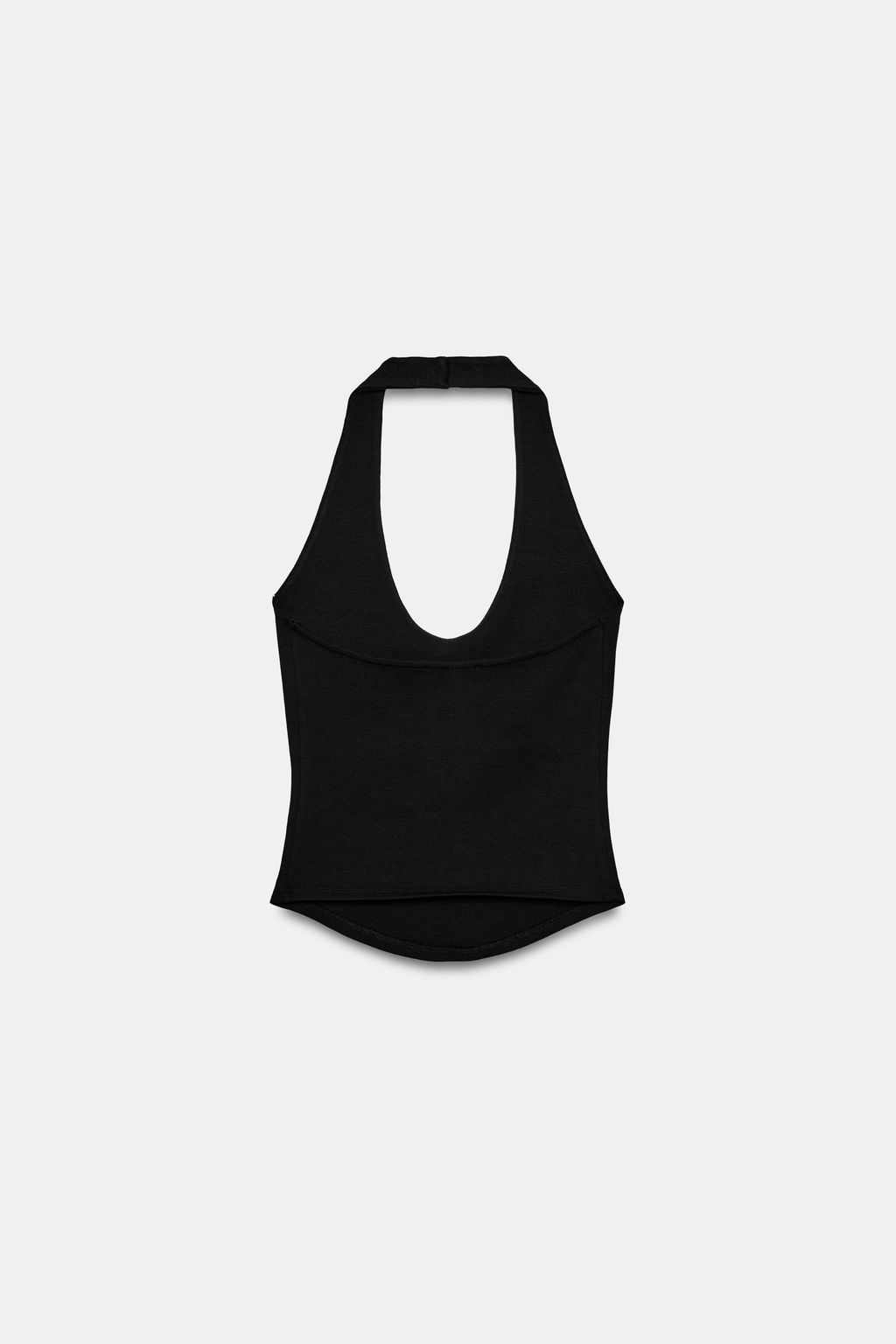 TOP HALTER BAJO REDONDEADO / Negro - Zara фото 6
