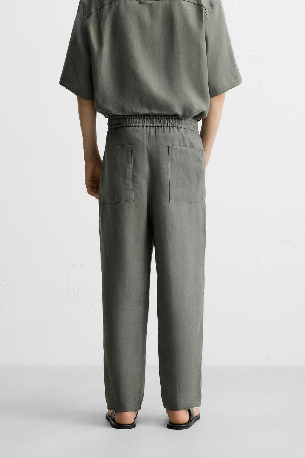 100% LINEN TROUSERS - Zara фото 38
