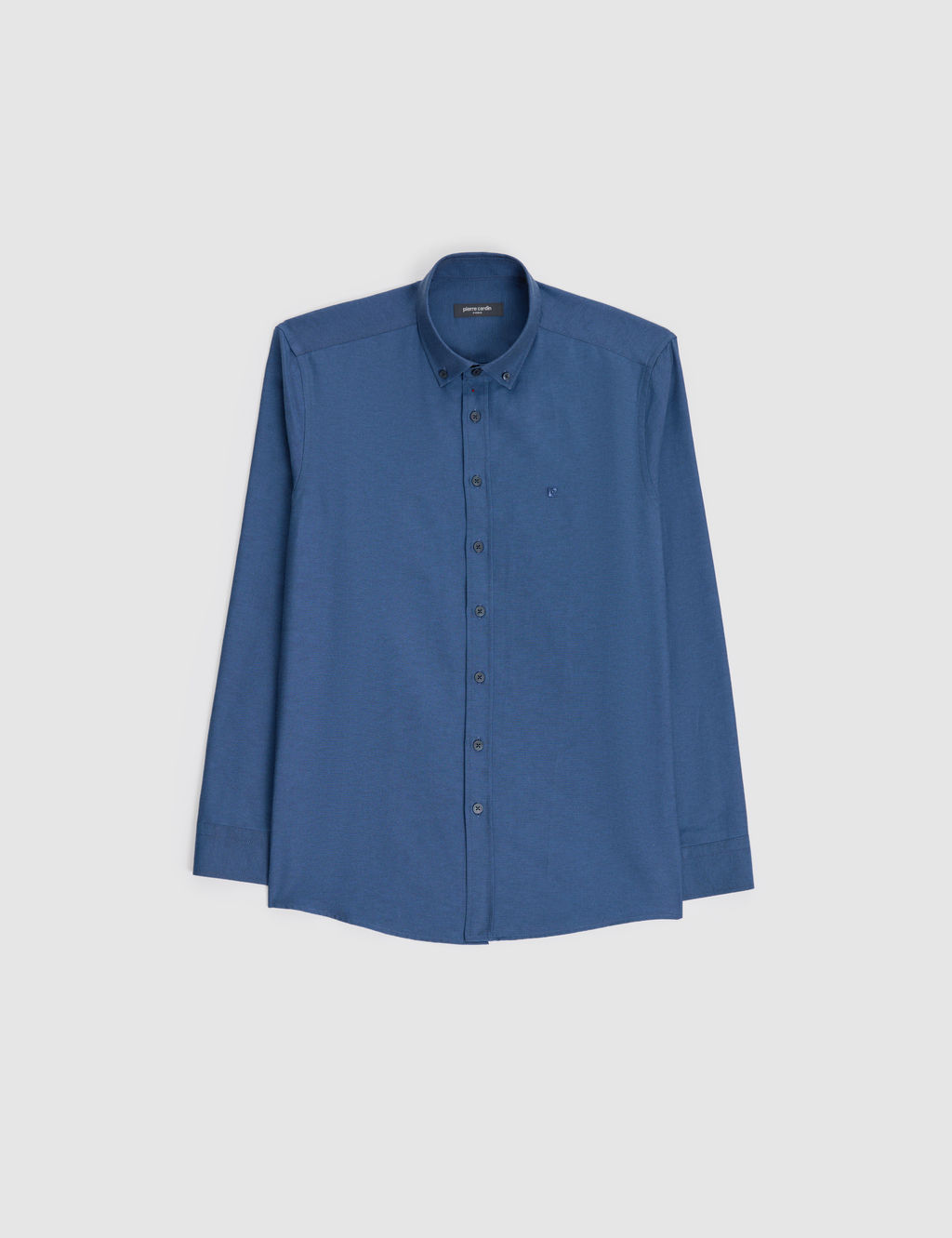 Lacivert Oxford Slim Fit Kolay _t_lenebilir G_mlek