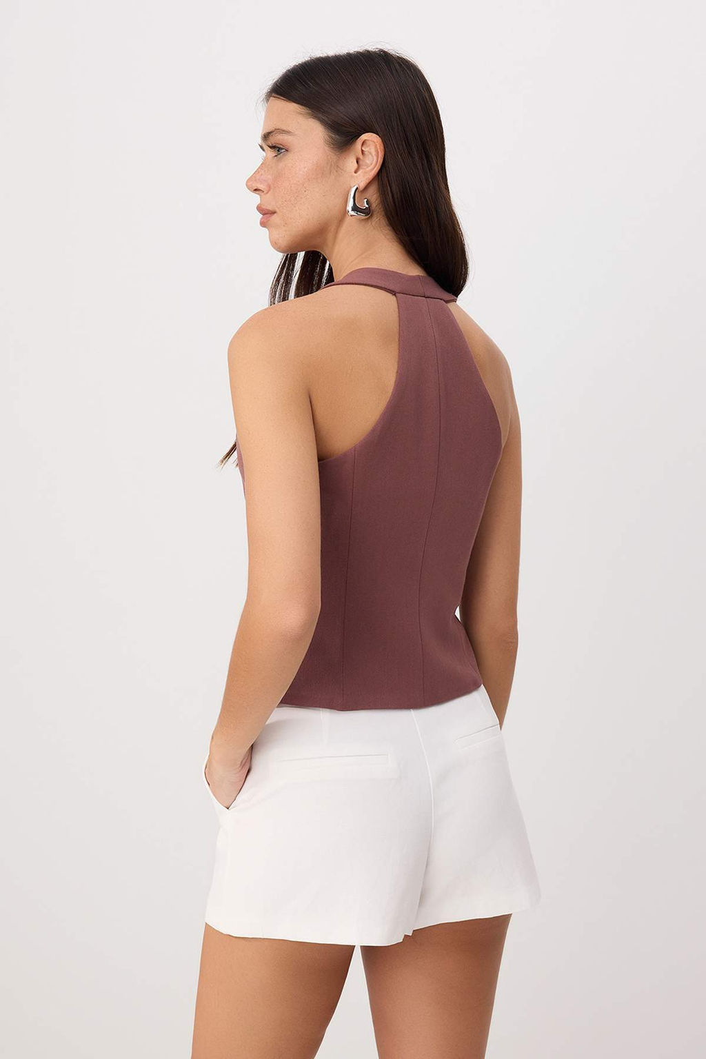 Gul Kurusu Agraf Detayl? Fitted Yelek TWOSS26YE00051 - Trendyolmilla фото 4