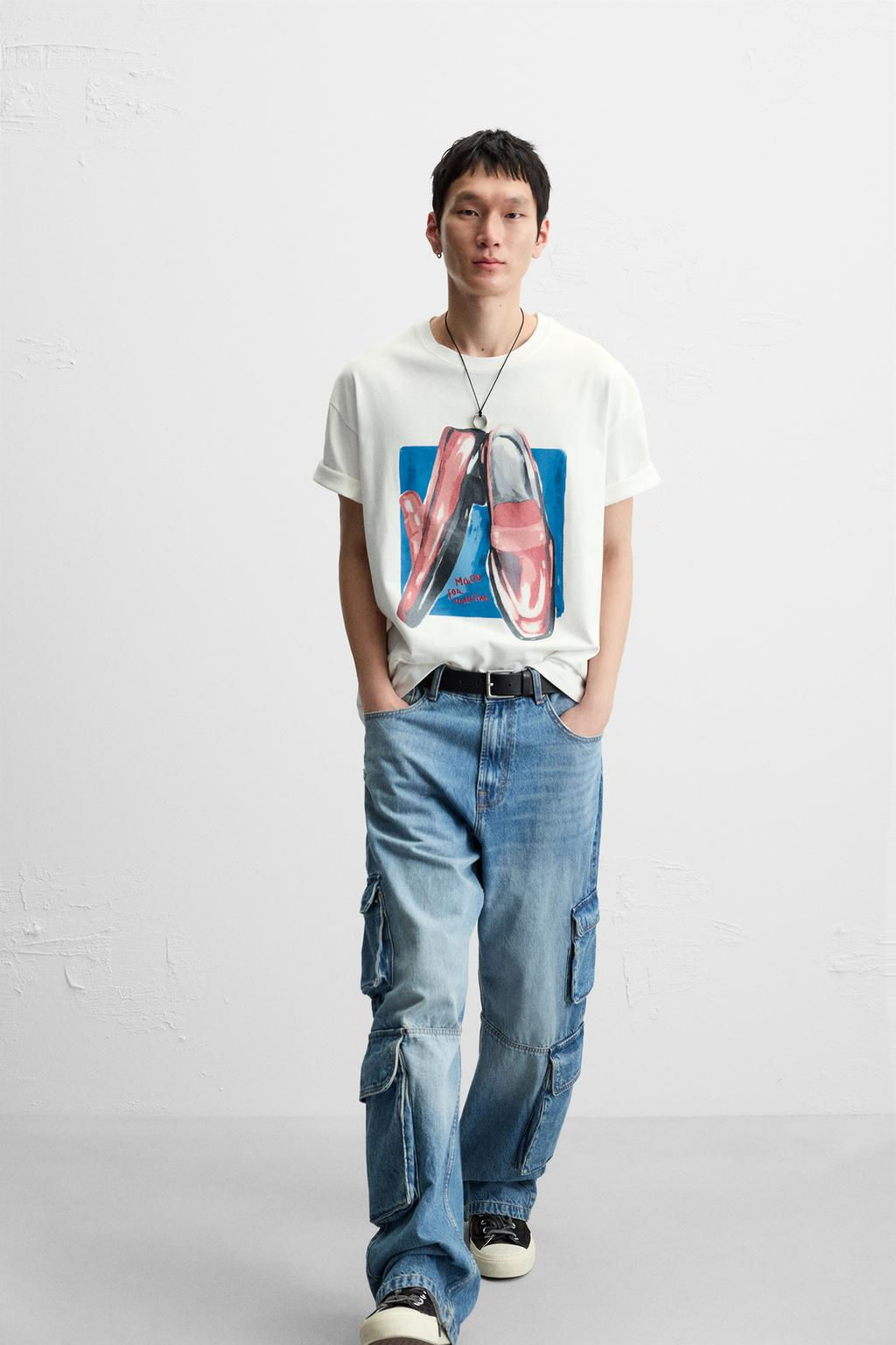 LOAFER PRINT T-SHIRT - Zara фото 5