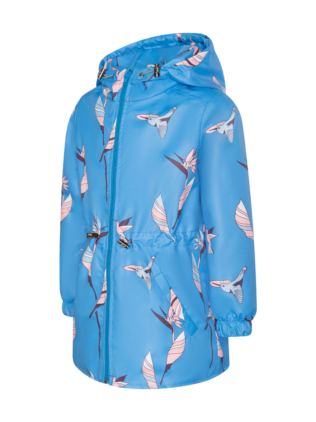 Ветровка для девочки синяя птичка 20-026 (110-116, 60)