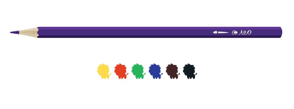 Лео Ярко LBSWP-06 Набор акварельных карандашей заточенный 8 х 6 цв