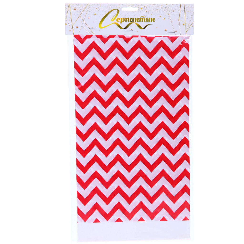 Цена за 5 шт. Скатерть "Волны" красная 108*180см, пвх