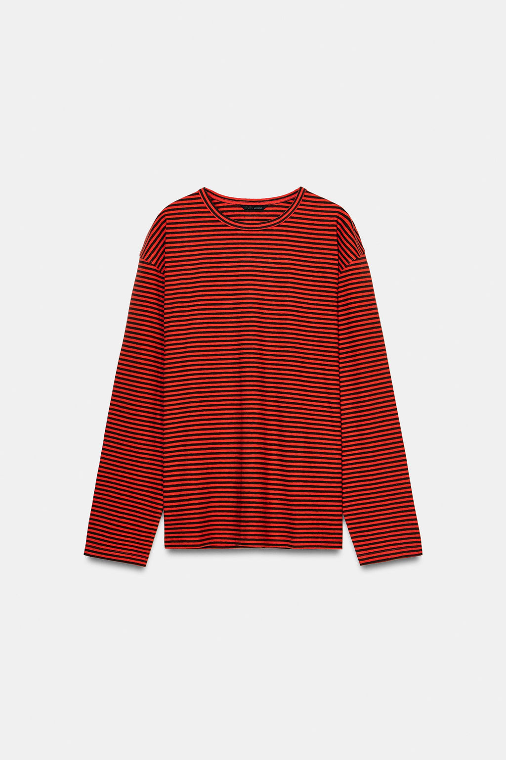 CAMISETA RAYAS ALGOD?N Y LINO / Rojos - Zara фото 5