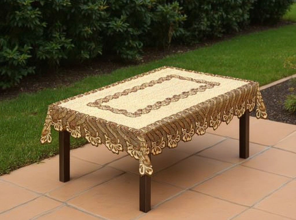 Скатерть арт. 228850/100/5, прямоугольная, размер 100 см х 150 см, цвет песочно-кофейный