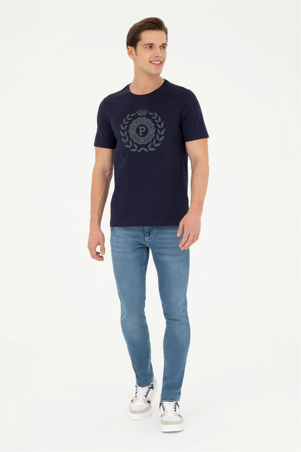 Мужская темно-синяя футболка - U.s. polo assn фото 4