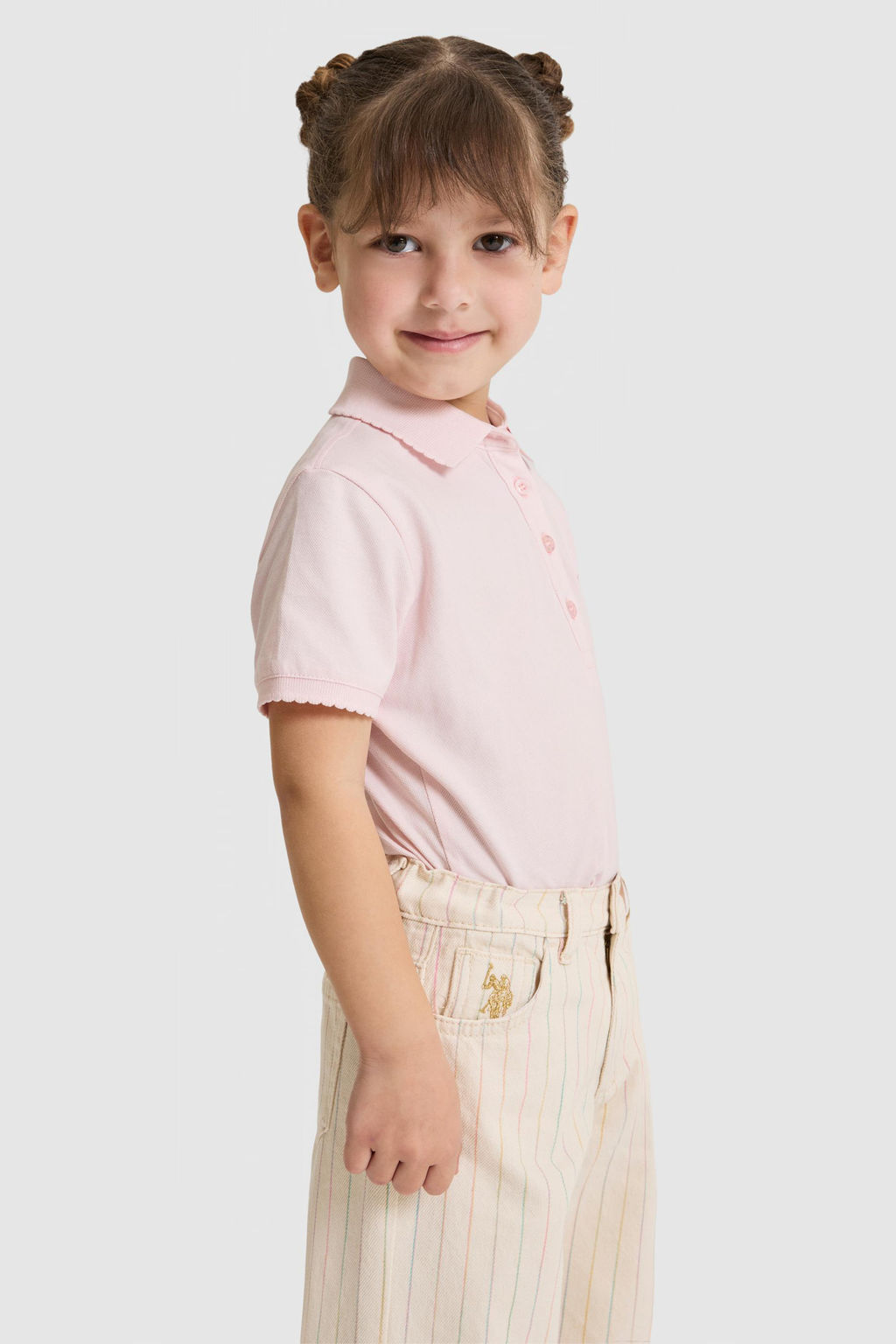 K_z _ocuk Polo Yaka A__k Pembe Basic Ti__rt - U.s. polo assn фото 3