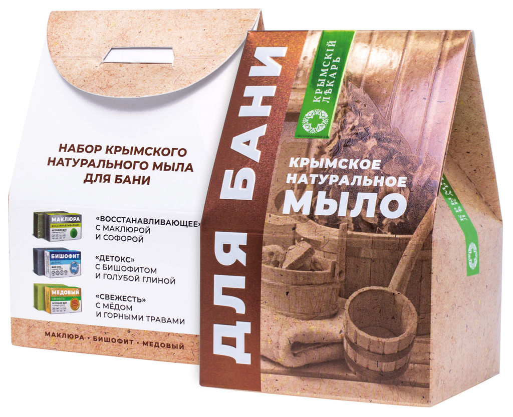 Подарочные наборы мыла "Домик", 300 г для бани