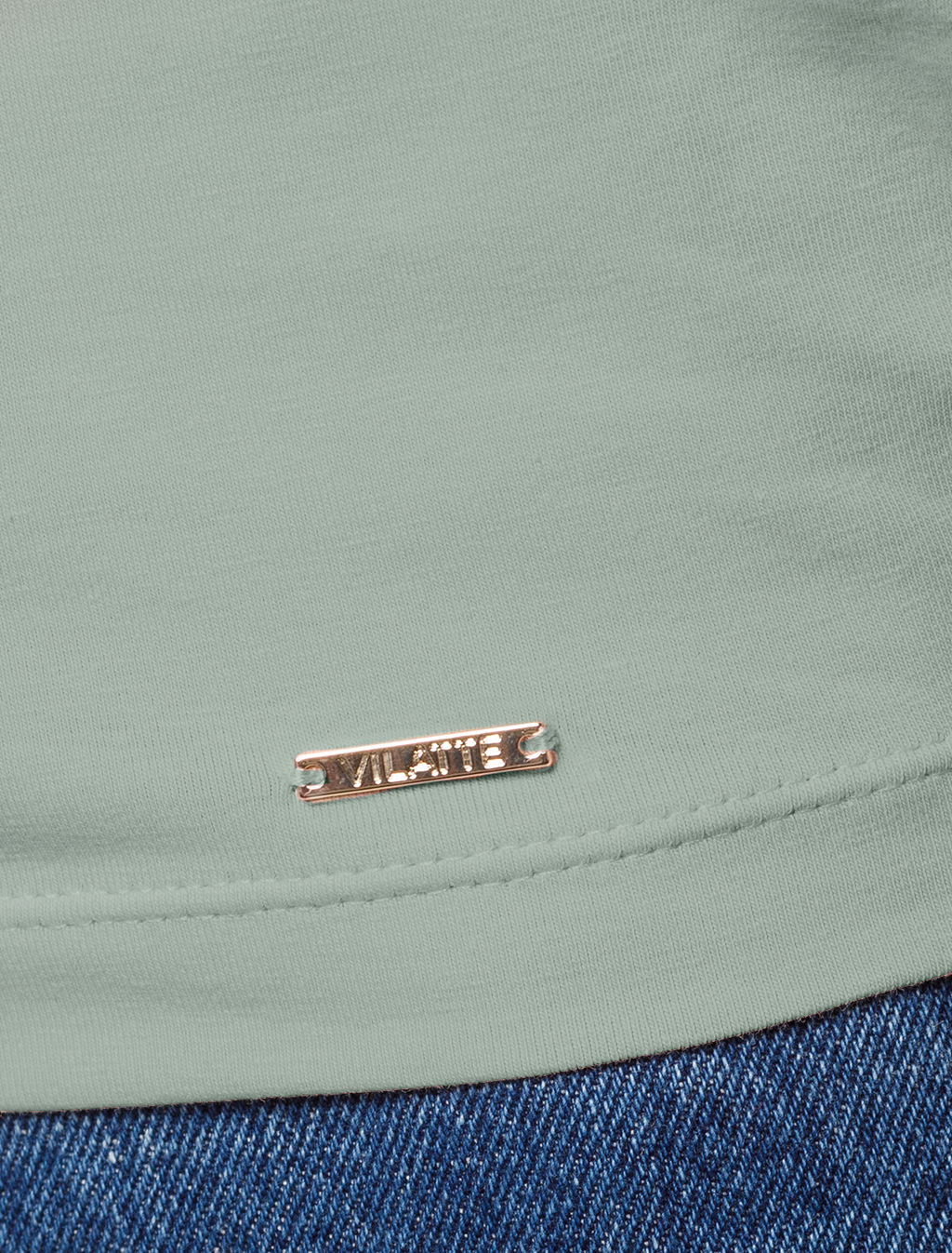 VILATTE / Футболка из хлопкового облегченного полотна с авторским принтом  фото 3