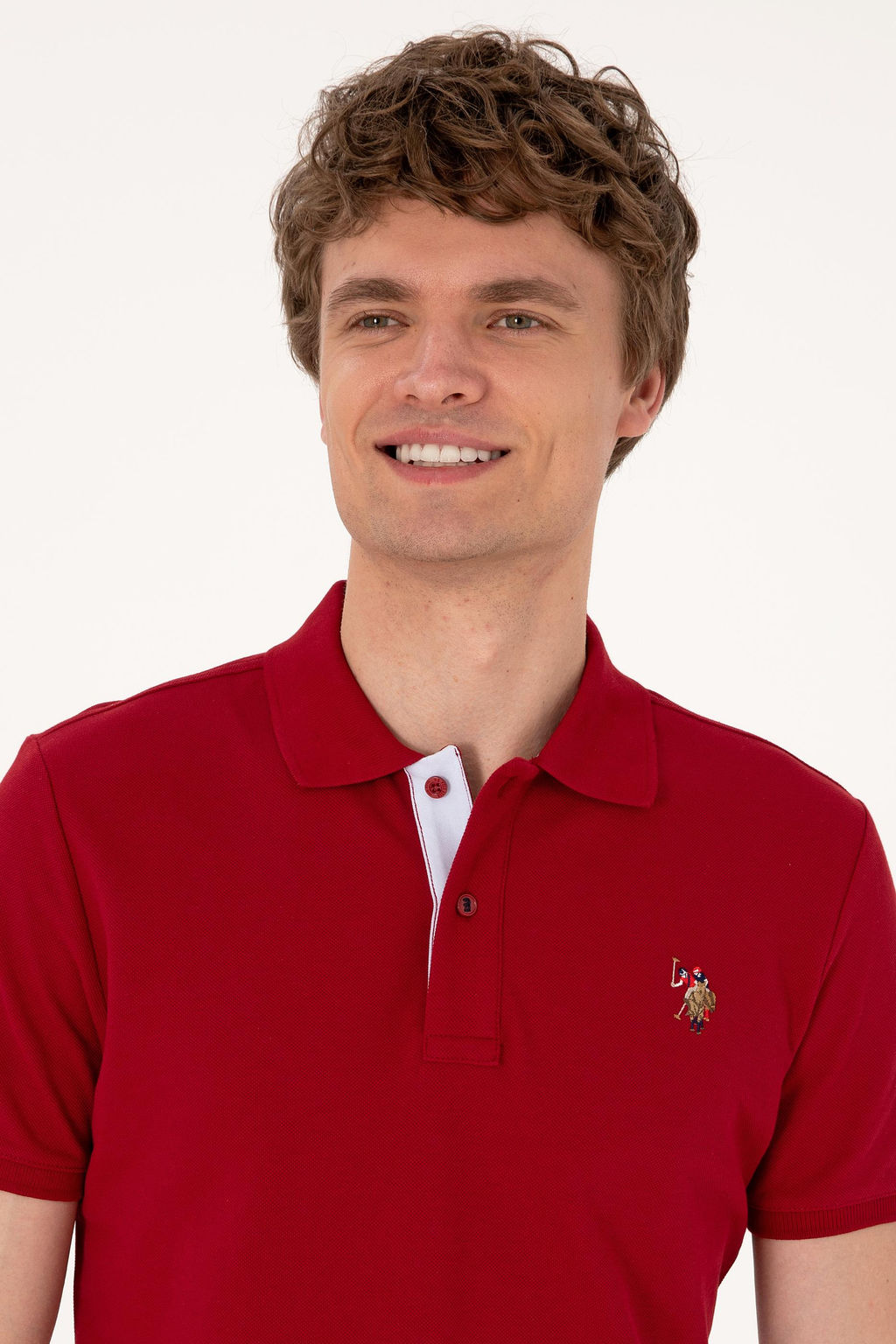 Erkek Slim Fit Polo Yaka Bordo Basic Ti__rt Sepette S_rpriz _ndirim - U.s. polo assn фото 2