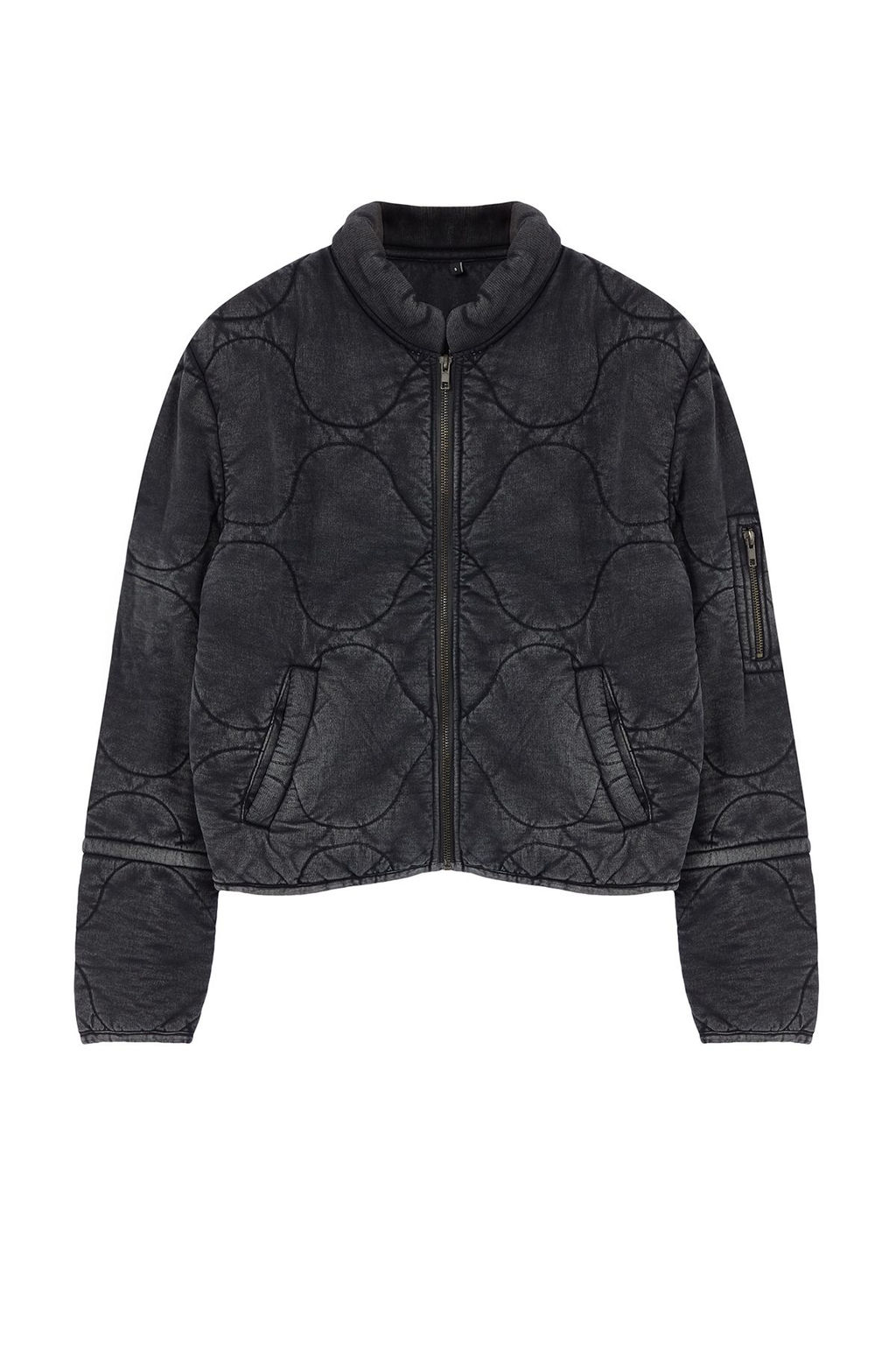 Trendyolmilla Antrasit Oversize Kal?p Y?kamal? Pamuklu Kapitone Sisme Mont TWOAW25MO00137  фото 8