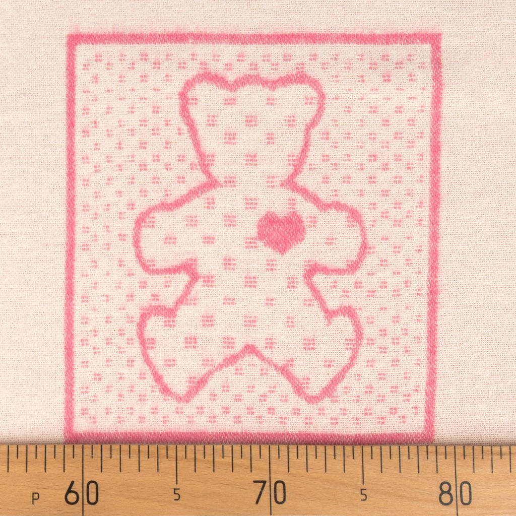 Одеяло Х/Б жаккардовое 100*140 "Барни" цв белый-ярк.роз.