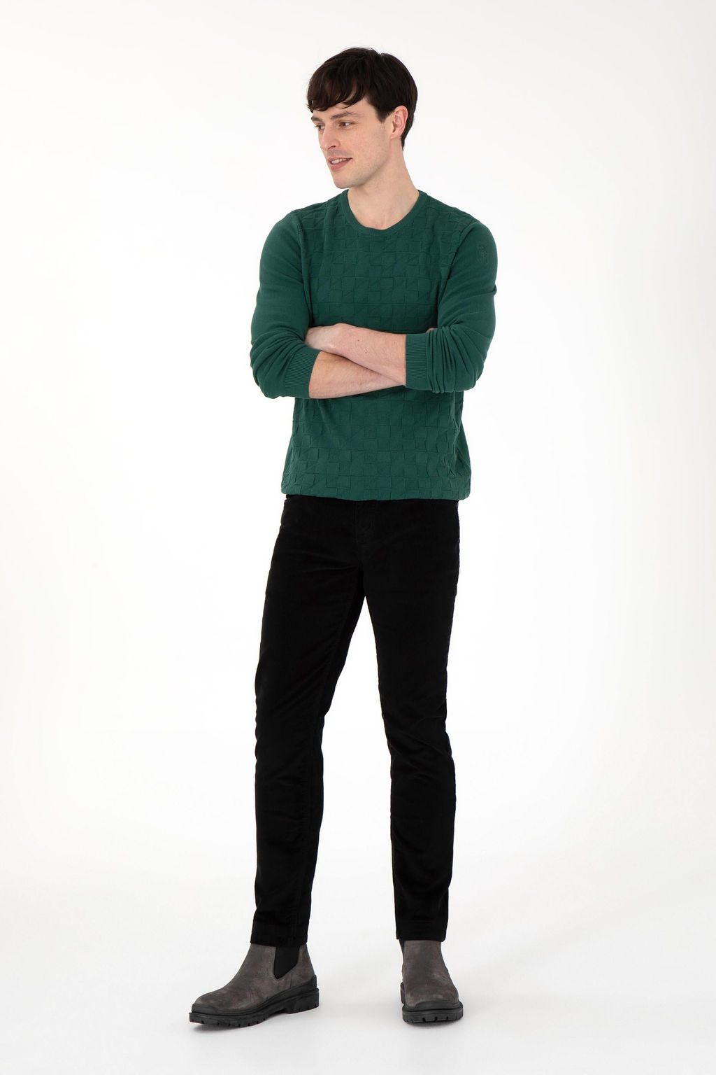 Erkek Slim Fit Siyah Kanvas Pantolon
