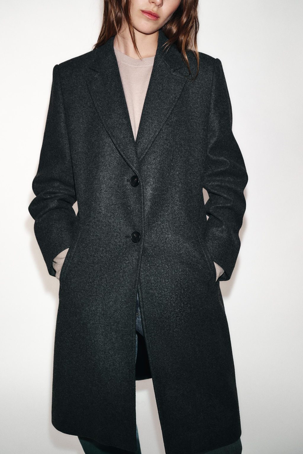 ABRIGO HOMBRERAS SOFT / Gris vigor? - Zara фото 4