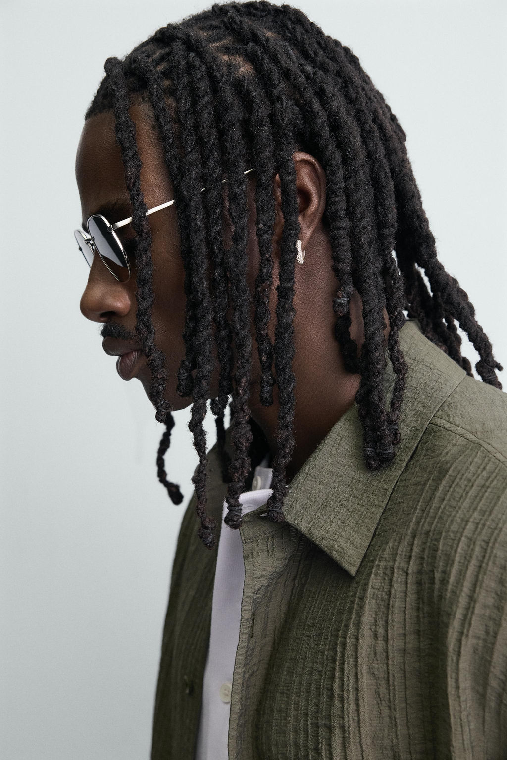 CAMISA FLUIDA ESTRUCTURA / Khaki - Zara фото 5