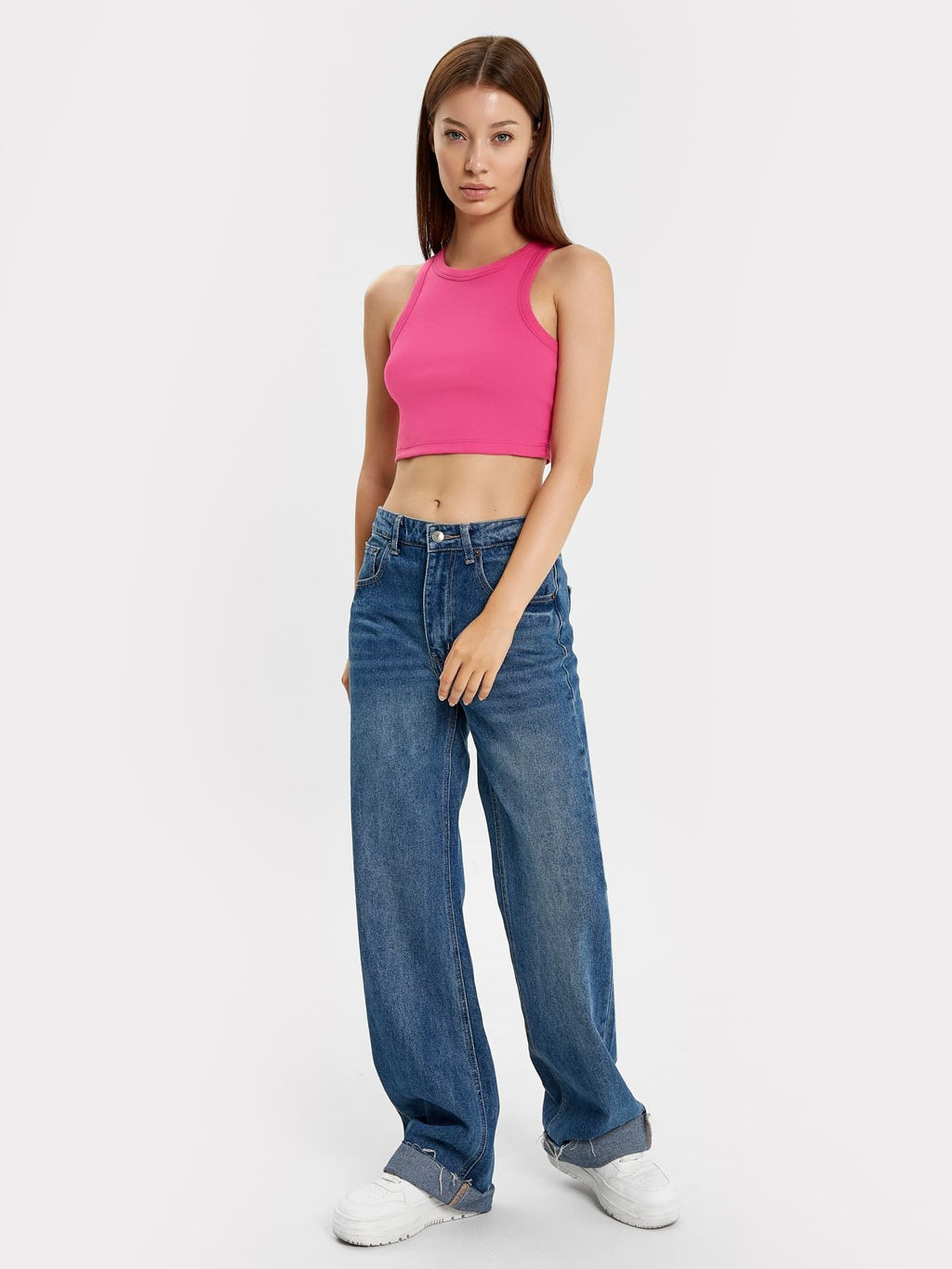 Топ женский укороченный в цвете фуксия фуксия 302764 - Mark formelle фото 2