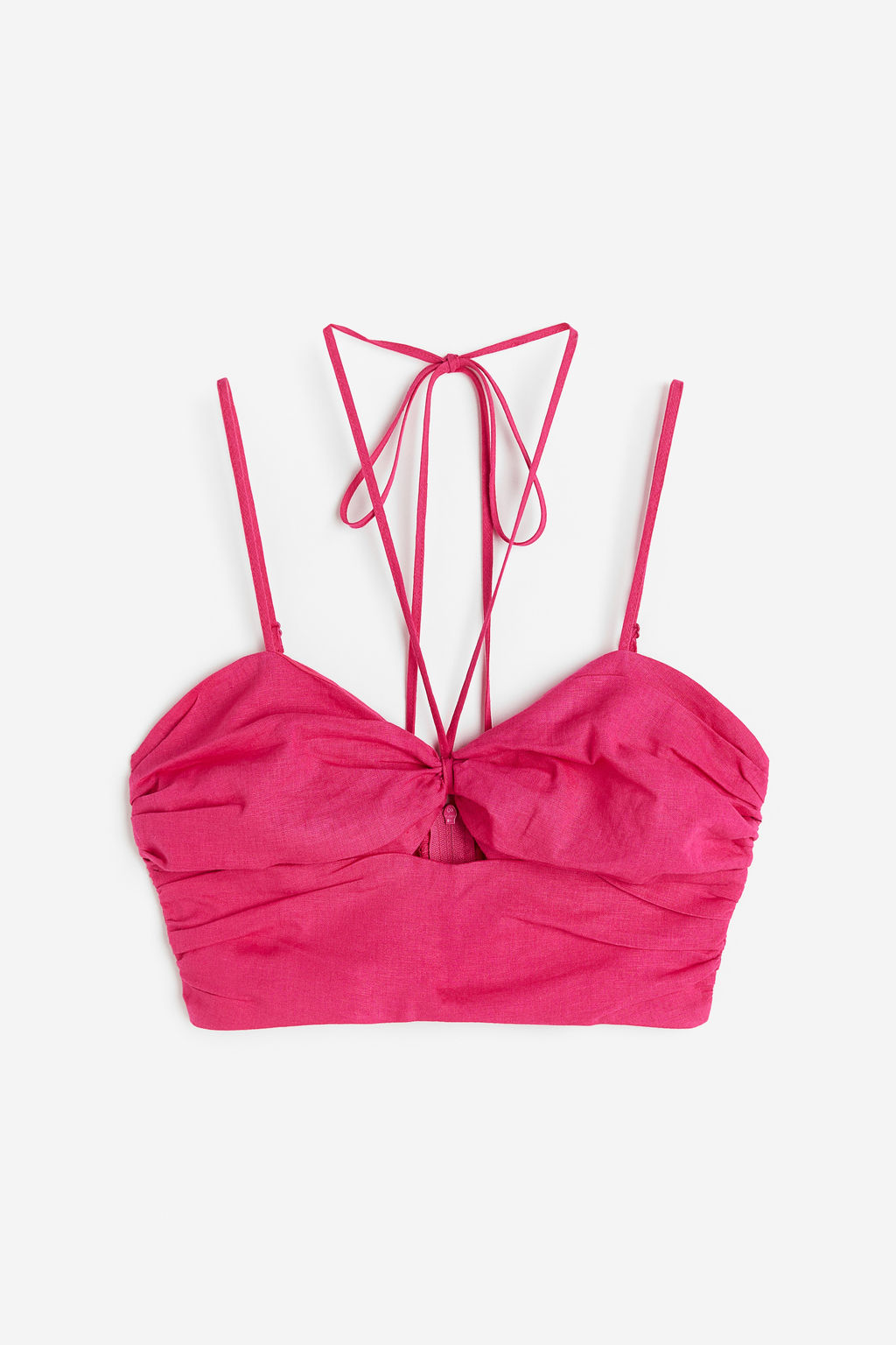 Top cropped en mezcla de lino - H&m фото 2