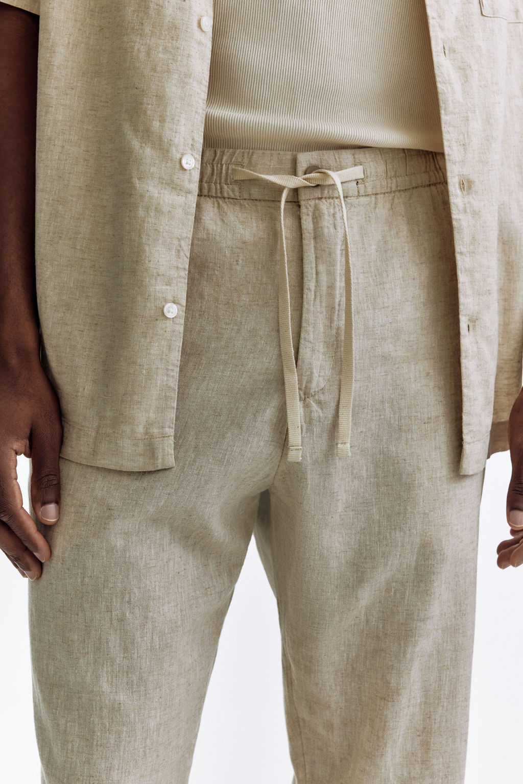 Pantal?n en mezcla de lino Regular Fit - H&m фото 10