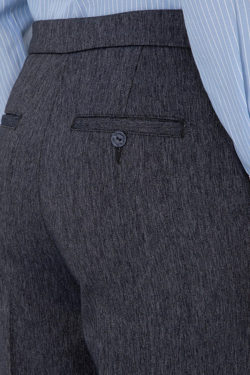 Kad_n _ndigo Slim Flare Fit Kanvas Pantolon