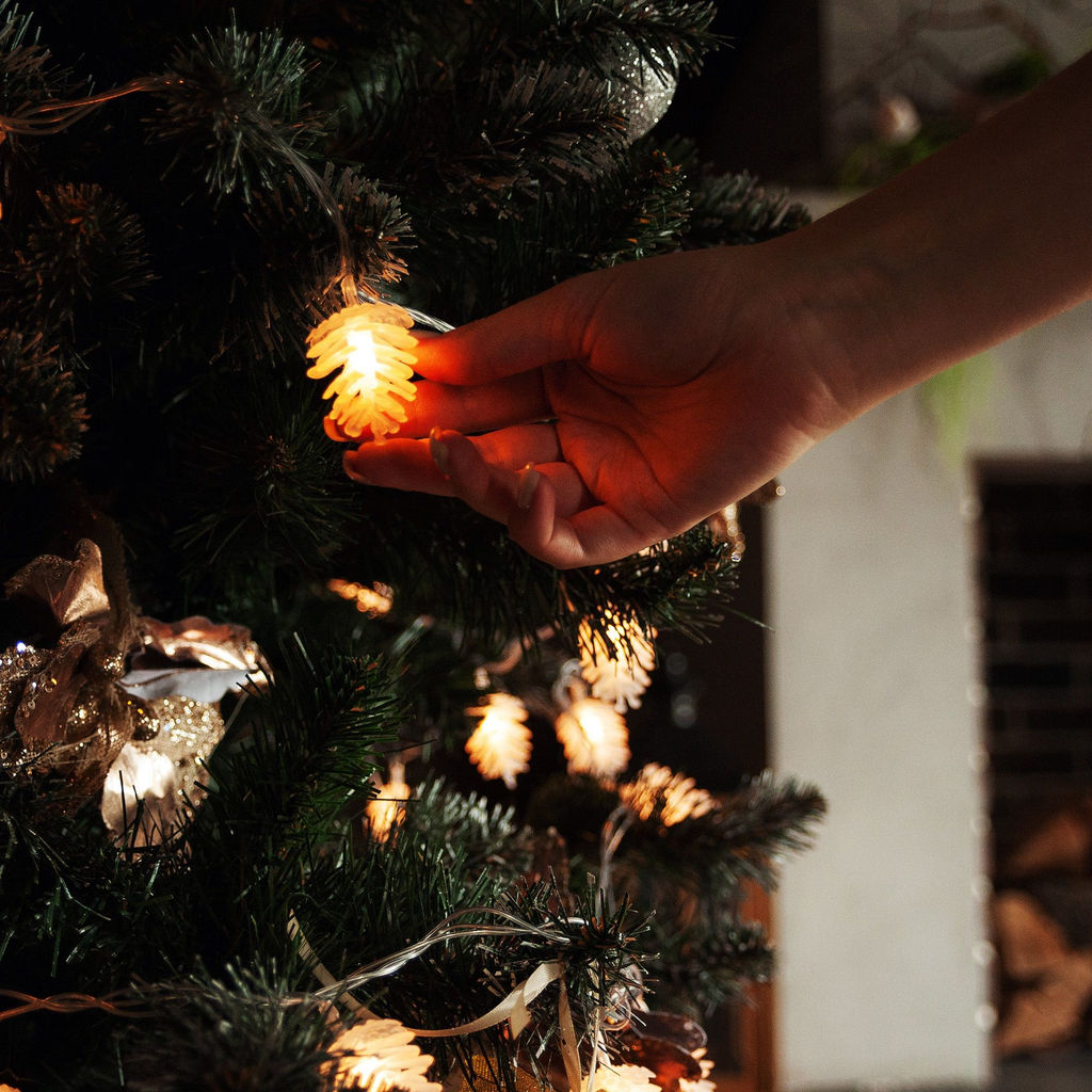 ULD-S0500-050/DTA WARM WHITE IP20 PINE CONES Гирлянда светодиодная Шишки, 5м. 50 светодиодов. Теплый белый свет. Провод прозрачный. ТМ Uniel - Volpe фото 8