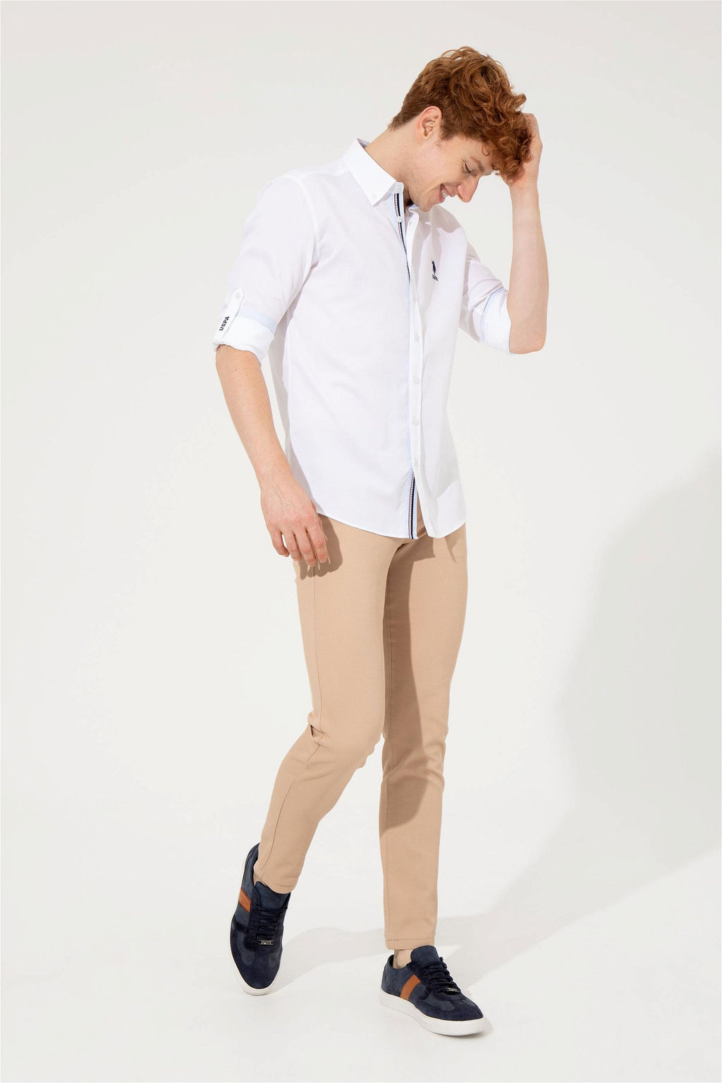 U. S. Polo Assn Мужские брюки песочного цвета из парусины - U.s. polo assn фото 10