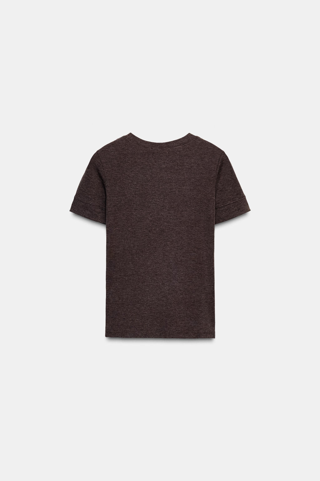 CAMISETA MINIMAL MANGA CORTA / Marr?n vigor? - Zara фото 2