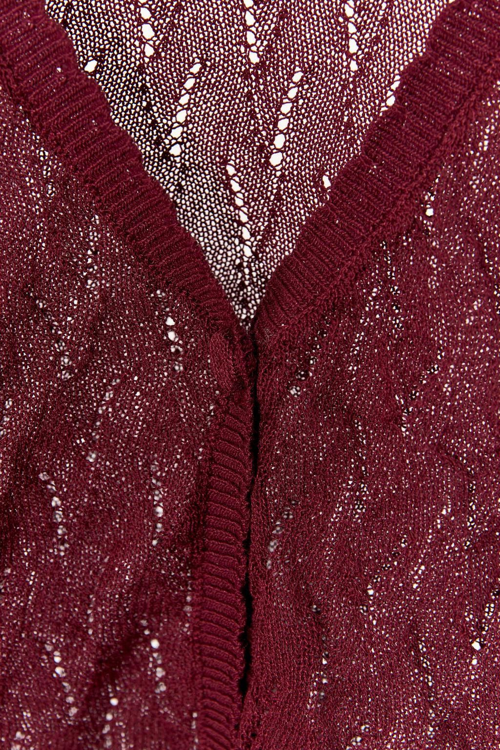 POINTELLE CHUNKY KNIT JACKET - Zara фото 5