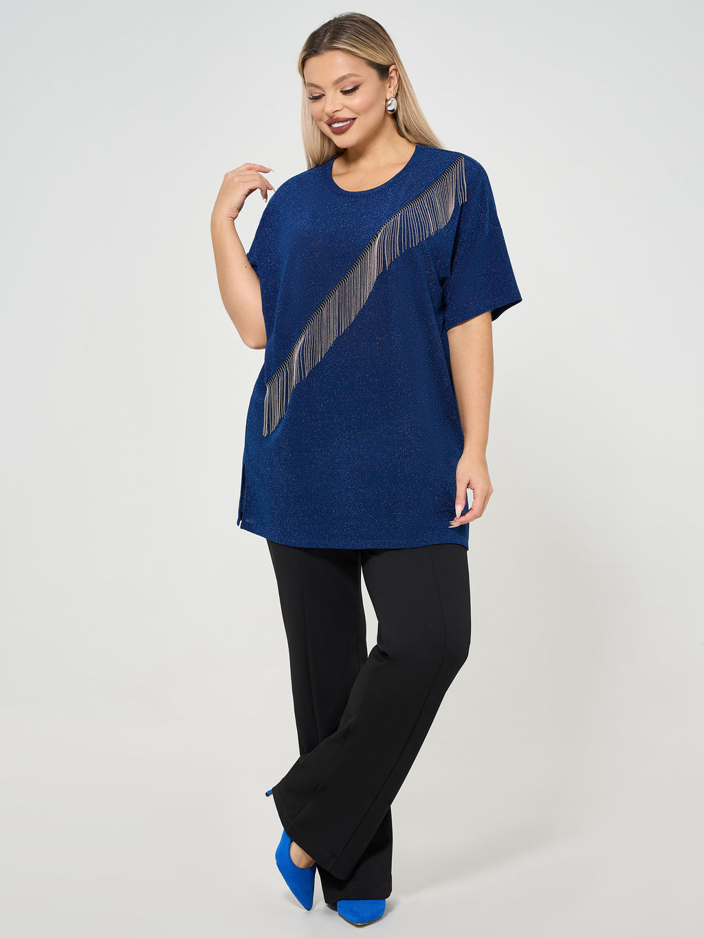 Джемпер 0087-26 тёмно-синий - Dora фото 20