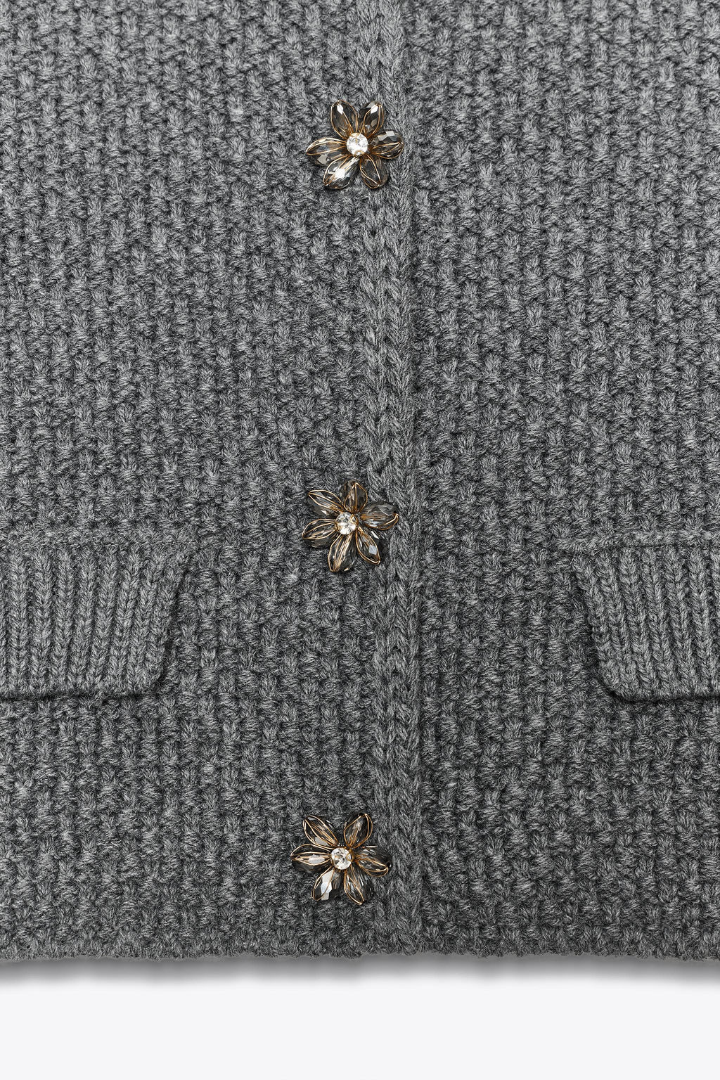 CARDIGAN WITH RHINESTONE BUTTONS - Zara фото 8