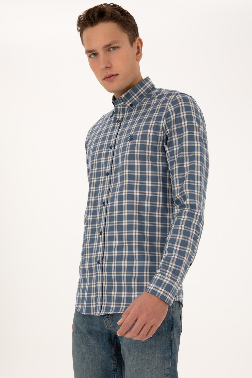 Erkek A__k Lacivert Uzun Kollu G_mlek - U.s. polo assn фото 3