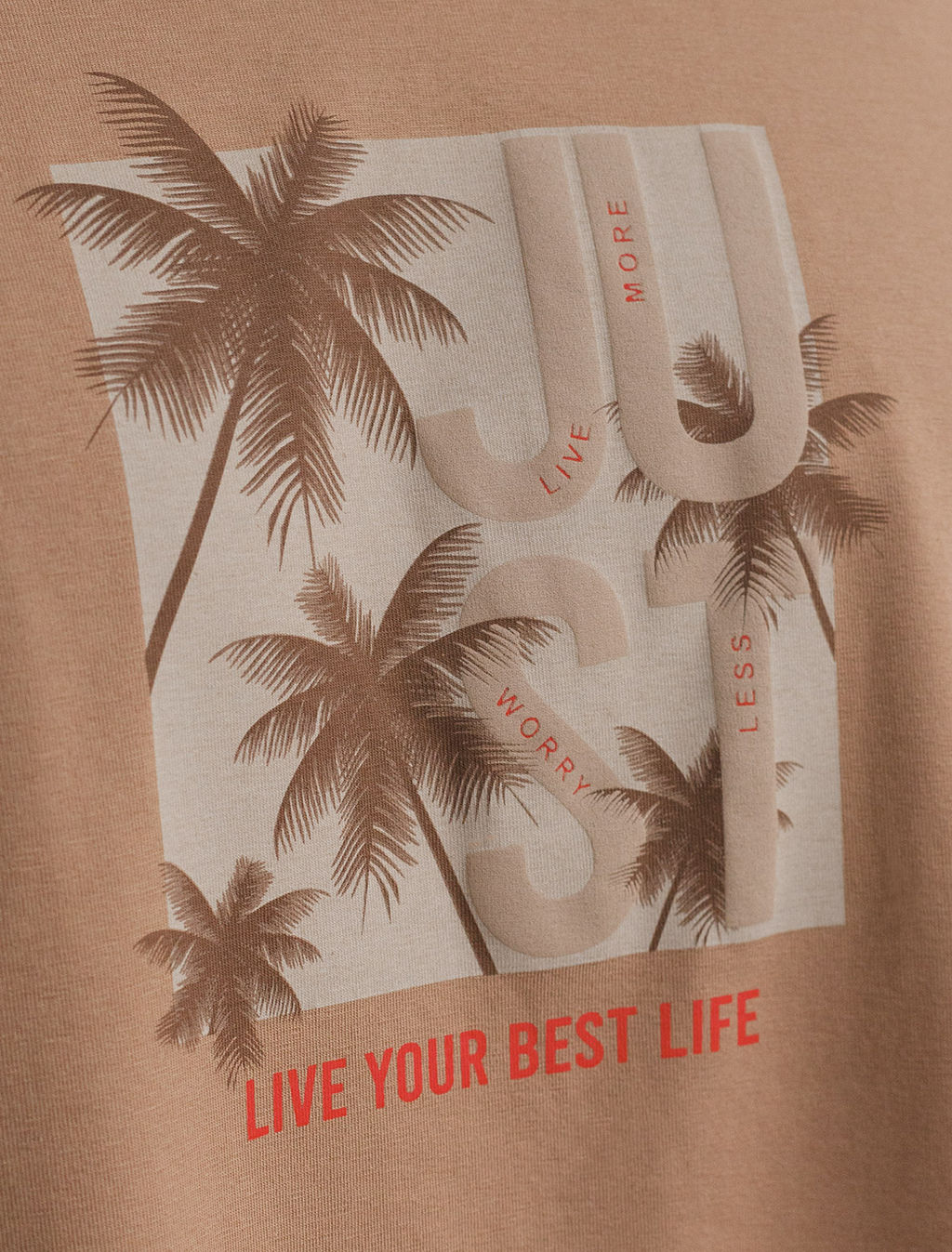 Футболка Vilatte свободная из хлопка с эластаном коричневый  фото 2