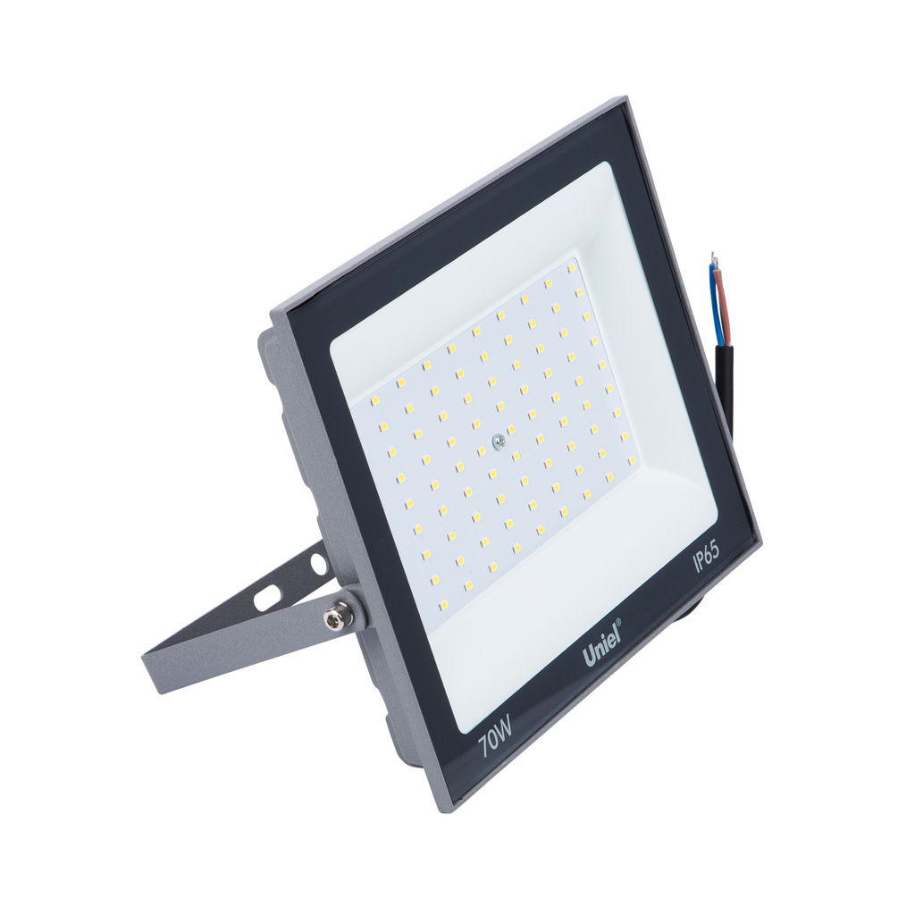 ULF-F23-70W/6500K IP65 160-240V GREY Прожектор светодиодный. Дневной свет (6500K). Корпус серый. TM Uniel