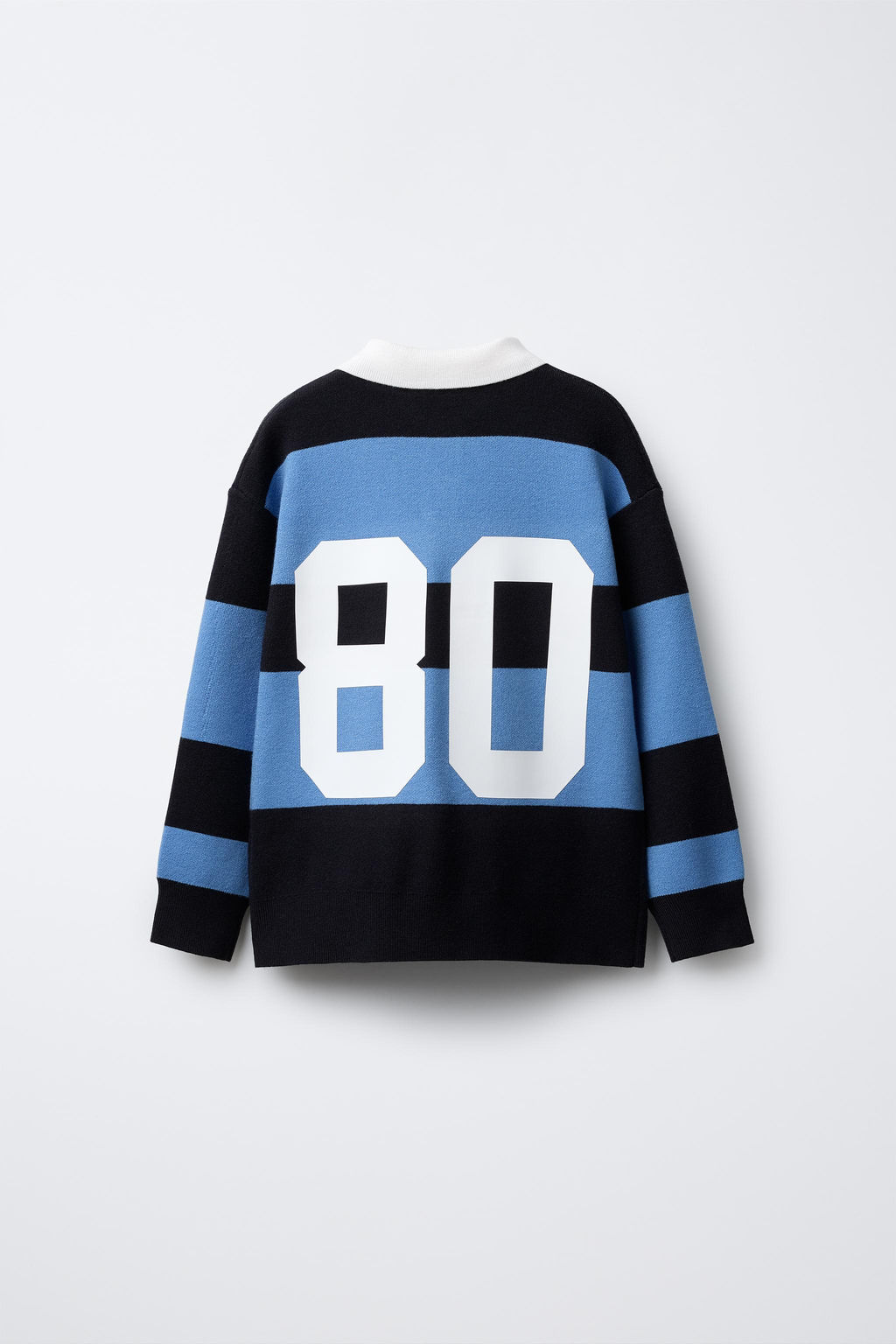 STRIPED VARSITY KNIT POLO SWEATER - Zara фото 2