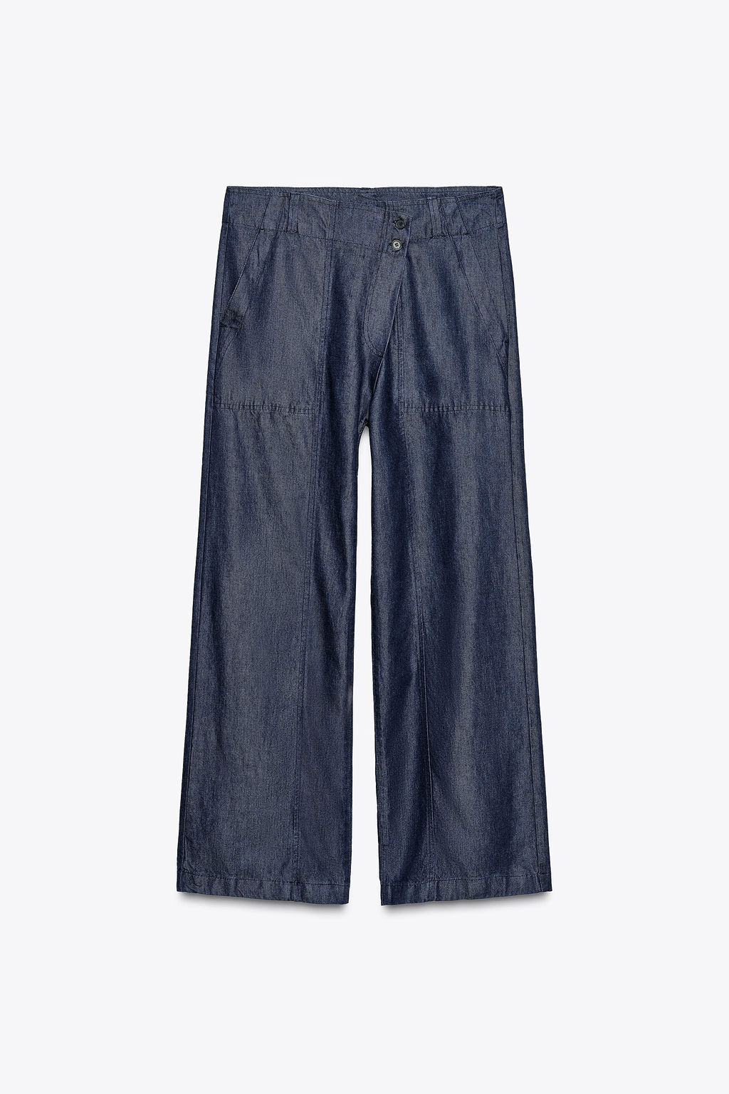 ZW COLLECTION CROSSOVER DENIM TROUSERS - Zara фото 13