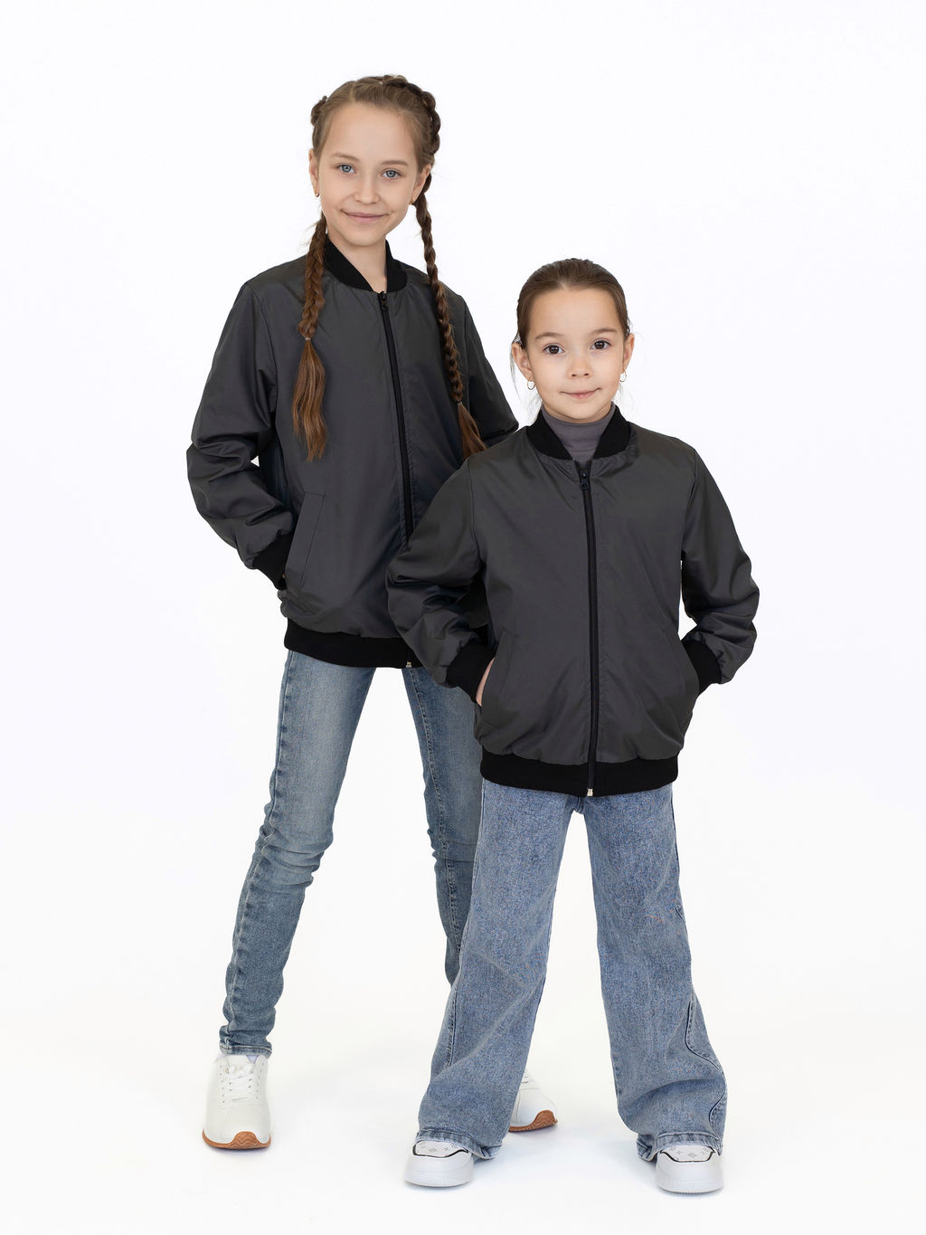 Ветровка детская темносерая