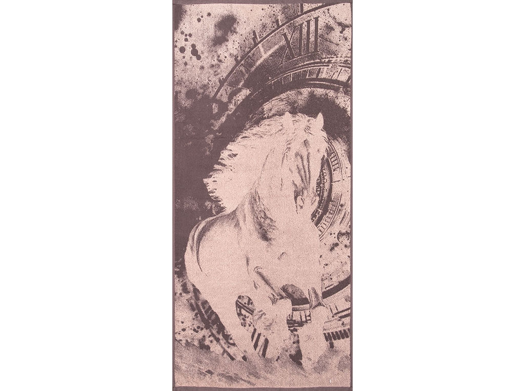 Полотенце махровое 6с102.411ж1 Бег времени(т.с.мальв1) 67х150см