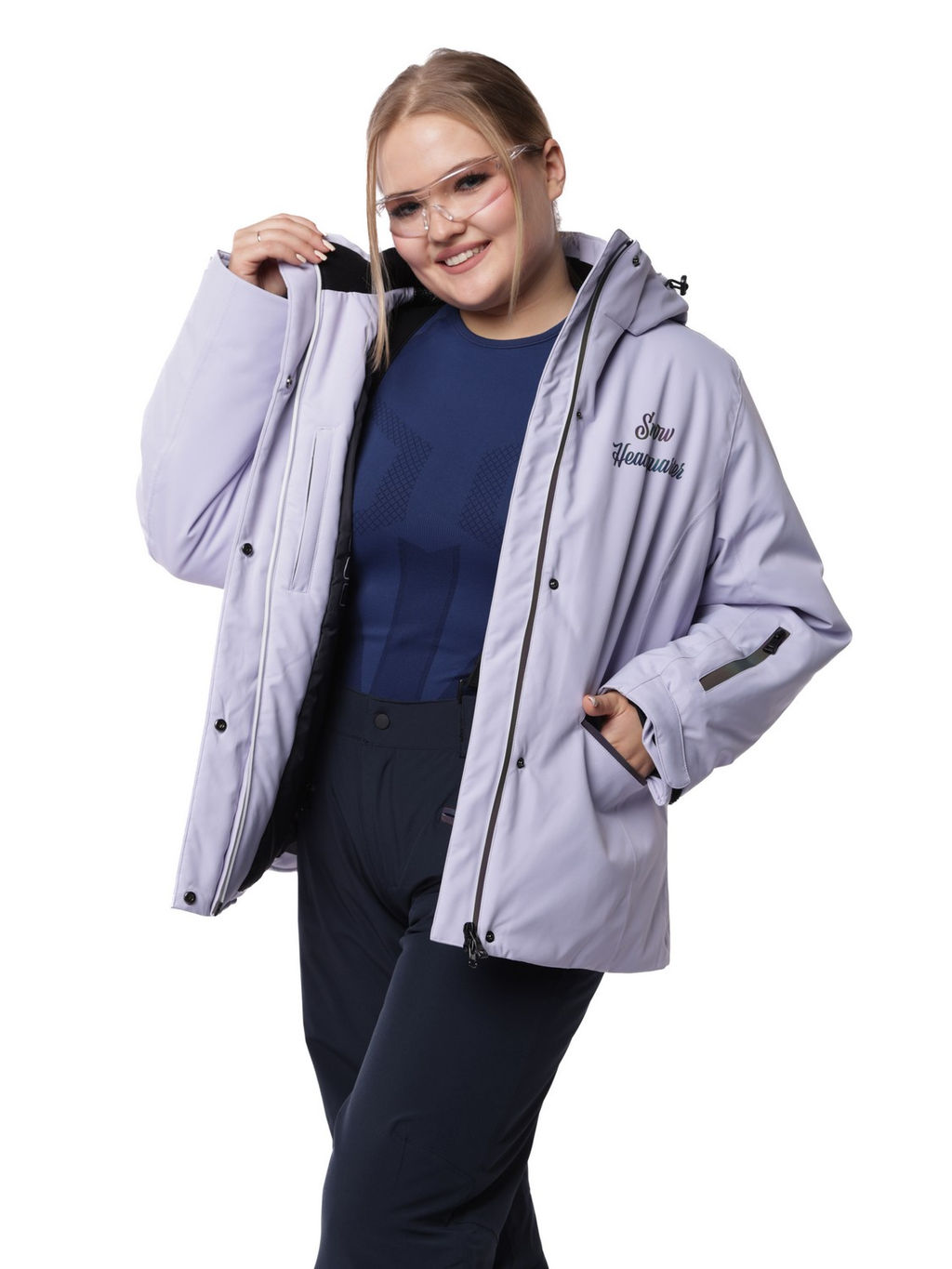 Костюм VKB-0218 Сиреневый - Snow headquarter фото 8