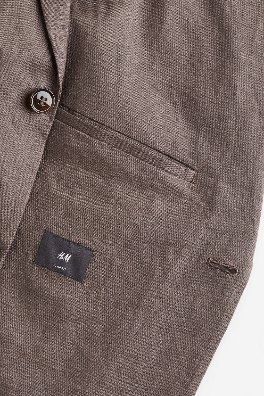 Americana de lino Slim Fit - H&m фото 5