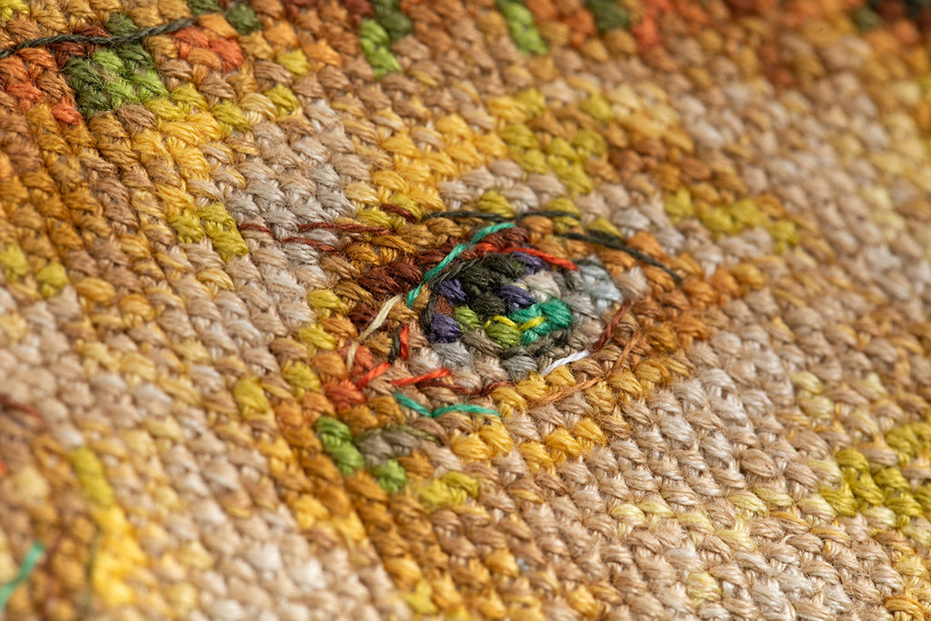 Набор для вышивания PANNA Золотая серия MET-7365 Автопортрет в соломенной шляпе 21.5 х 27 см