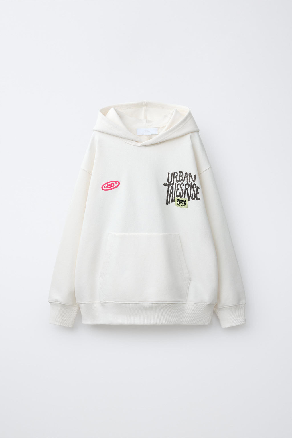 SUDADERA CAPUCHA GRAFFITI / Blanco - Zara фото 5